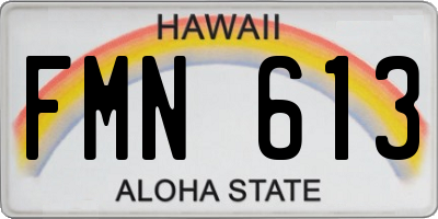 HI license plate FMN613
