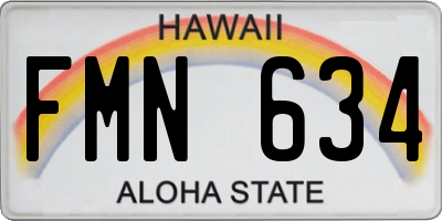 HI license plate FMN634