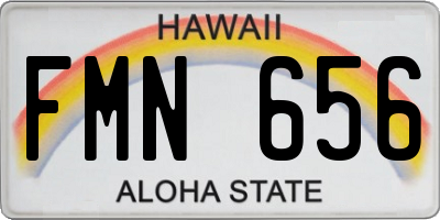 HI license plate FMN656