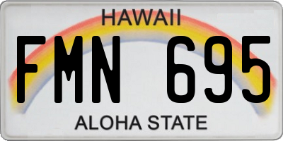 HI license plate FMN695