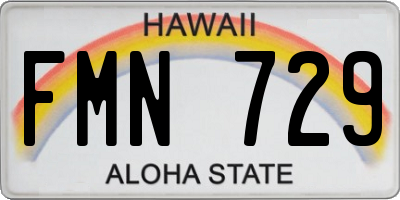 HI license plate FMN729