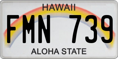 HI license plate FMN739