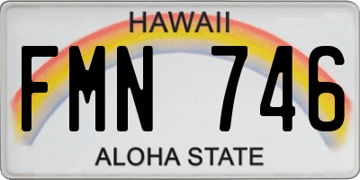 HI license plate FMN746