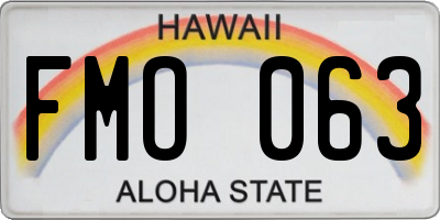 HI license plate FMO063