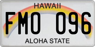 HI license plate FMO096