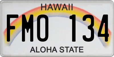 HI license plate FMO134