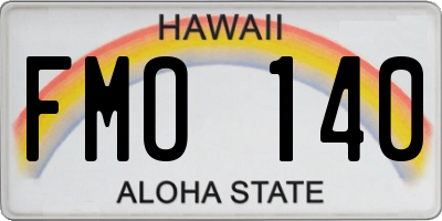 HI license plate FMO140
