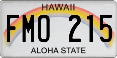 HI license plate FMO215