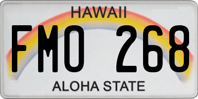 HI license plate FMO268