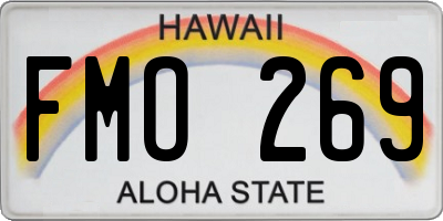 HI license plate FMO269