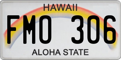 HI license plate FMO306