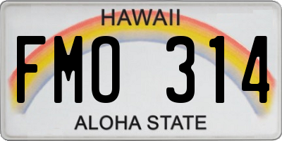 HI license plate FMO314