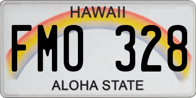 HI license plate FMO328