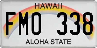 HI license plate FMO338