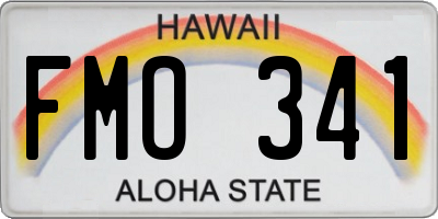 HI license plate FMO341