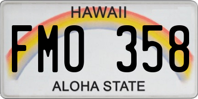 HI license plate FMO358