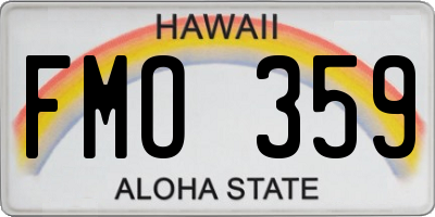 HI license plate FMO359