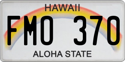 HI license plate FMO370