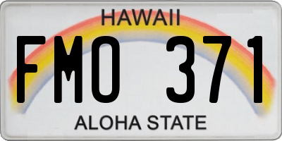 HI license plate FMO371