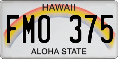 HI license plate FMO375