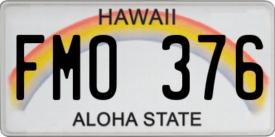 HI license plate FMO376