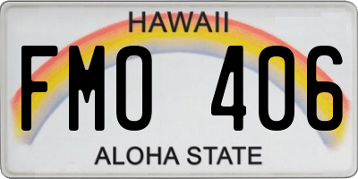 HI license plate FMO406