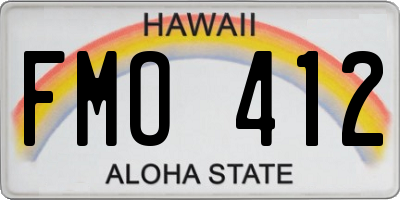 HI license plate FMO412