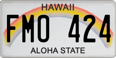 HI license plate FMO424
