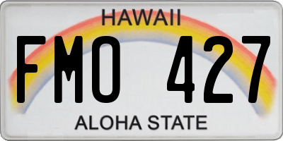 HI license plate FMO427