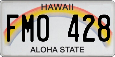 HI license plate FMO428