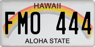 HI license plate FMO444