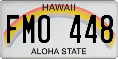 HI license plate FMO448