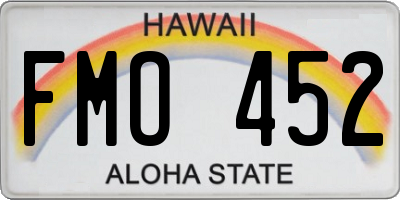 HI license plate FMO452