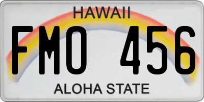 HI license plate FMO456