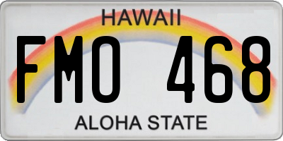 HI license plate FMO468