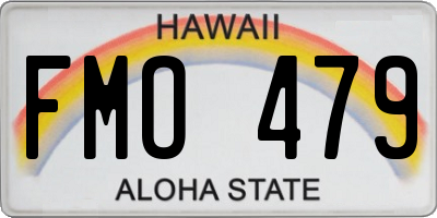 HI license plate FMO479