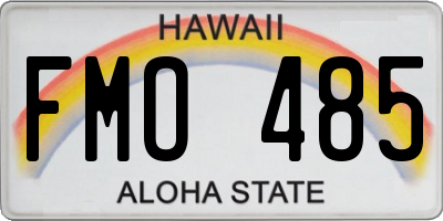 HI license plate FMO485