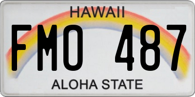 HI license plate FMO487