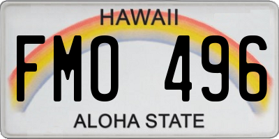 HI license plate FMO496