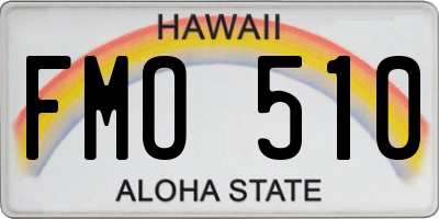 HI license plate FMO510