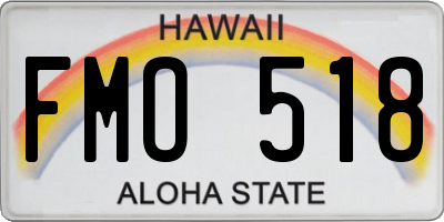HI license plate FMO518