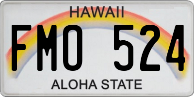 HI license plate FMO524