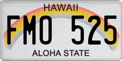 HI license plate FMO525