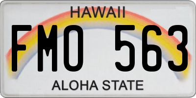 HI license plate FMO563