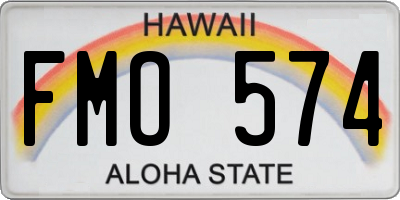 HI license plate FMO574