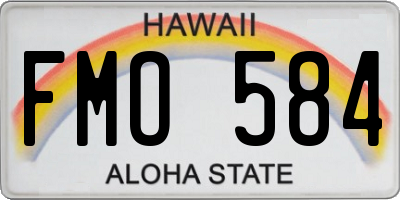 HI license plate FMO584