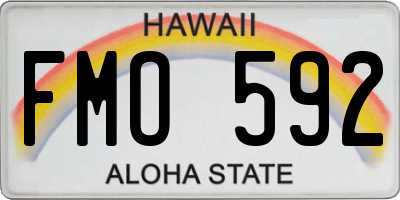 HI license plate FMO592