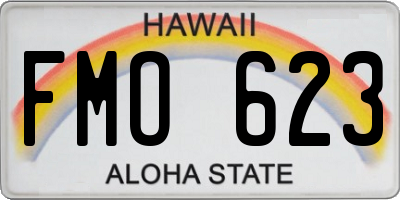 HI license plate FMO623