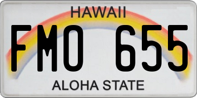 HI license plate FMO655
