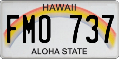 HI license plate FMO737